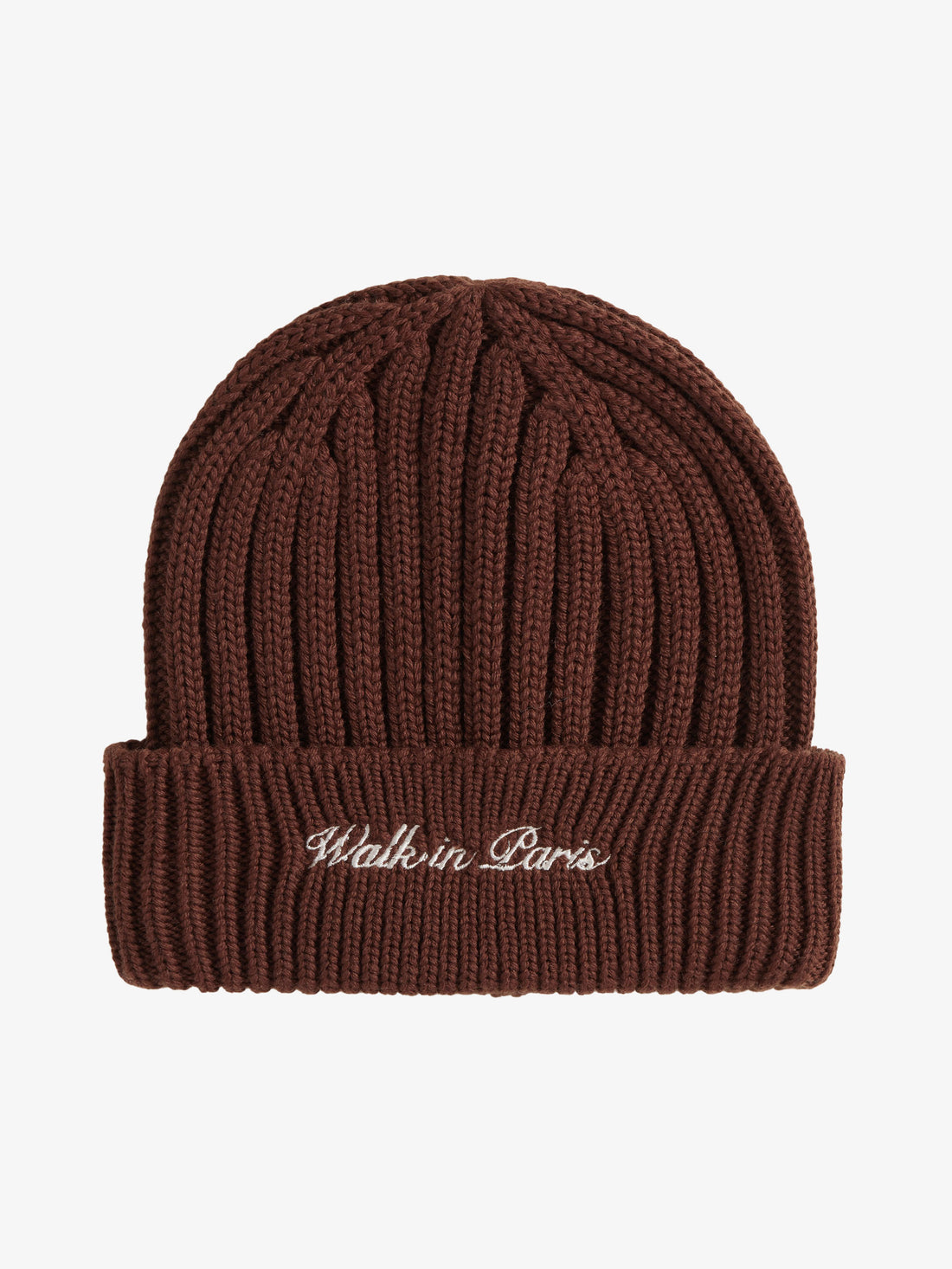 Le bonnet en laine marron