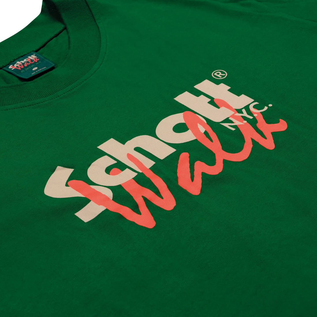 Walk in Paris x Schott NYC - The green "Paris New York" t-shirt