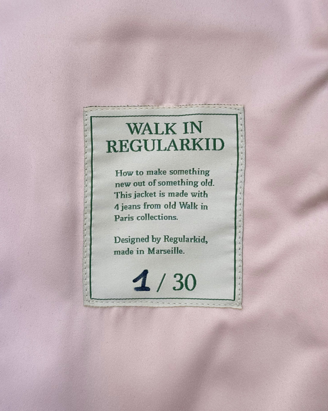 Walk in Paris & Regularkid - Veste en jean Reworked gris