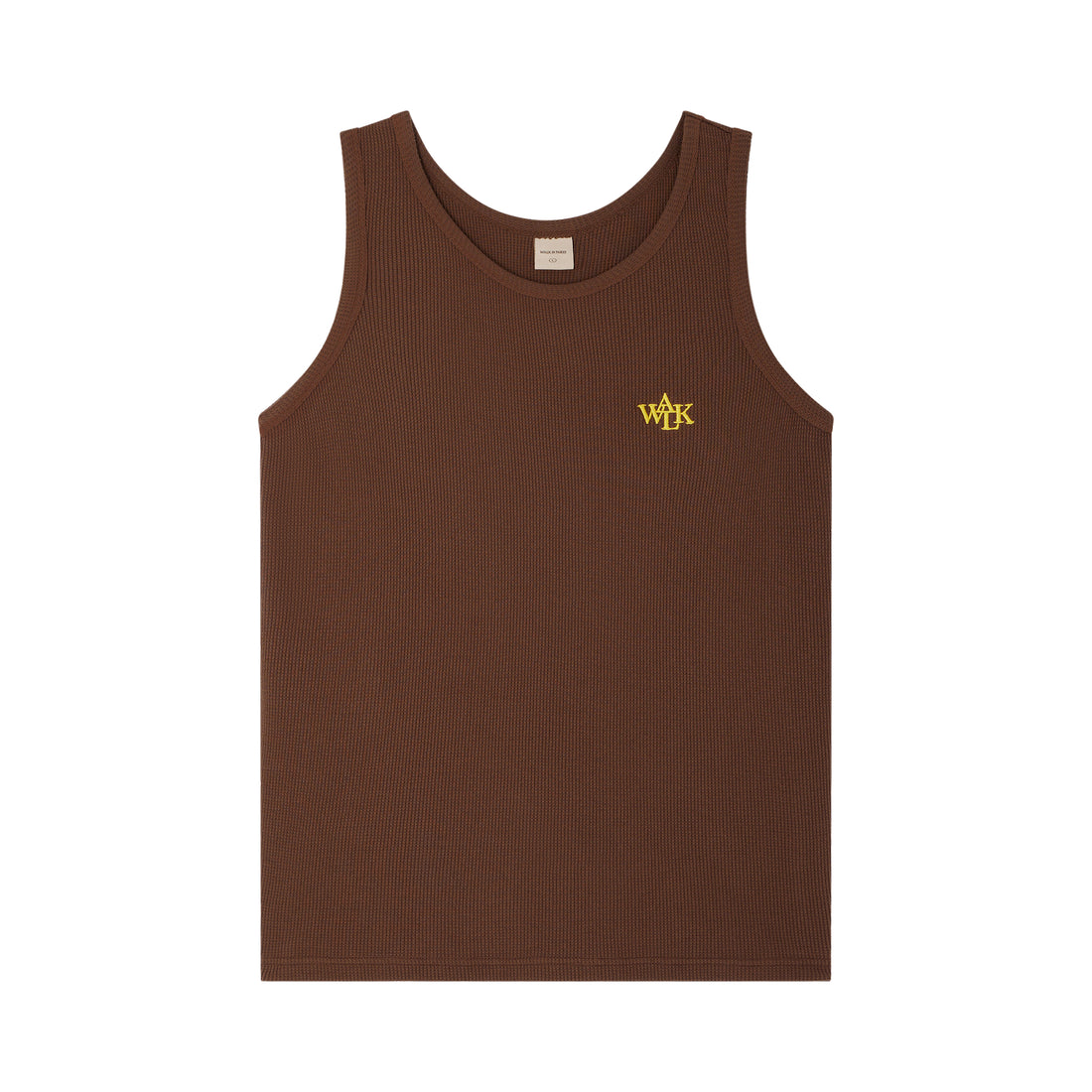 The brown embroidered tank top