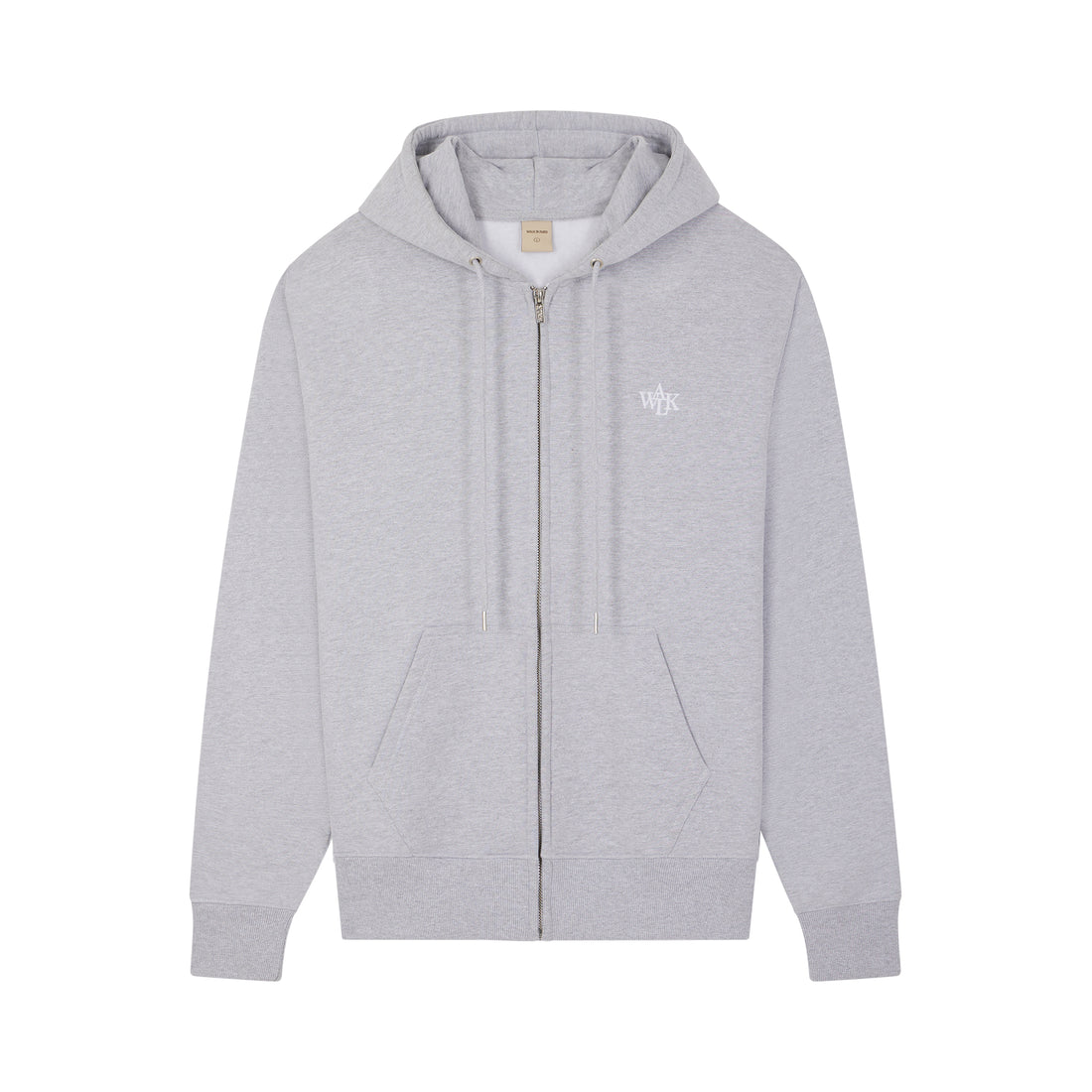 The heather grey zipped hoodie
