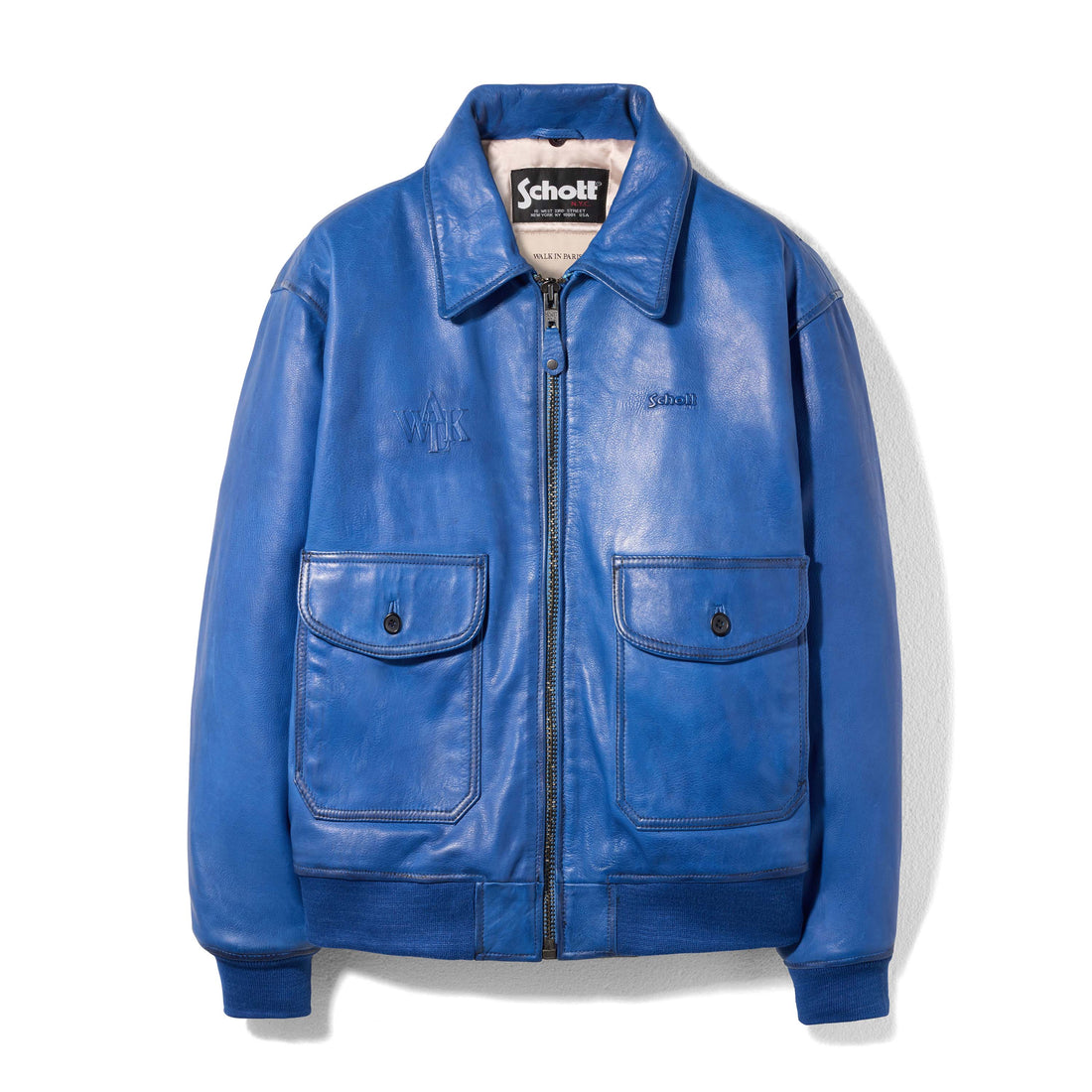 Walk in Paris X Schott NYC ® - Flight jacket bleu