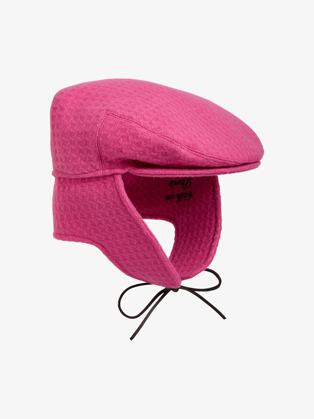 Pink wool sherlock beret