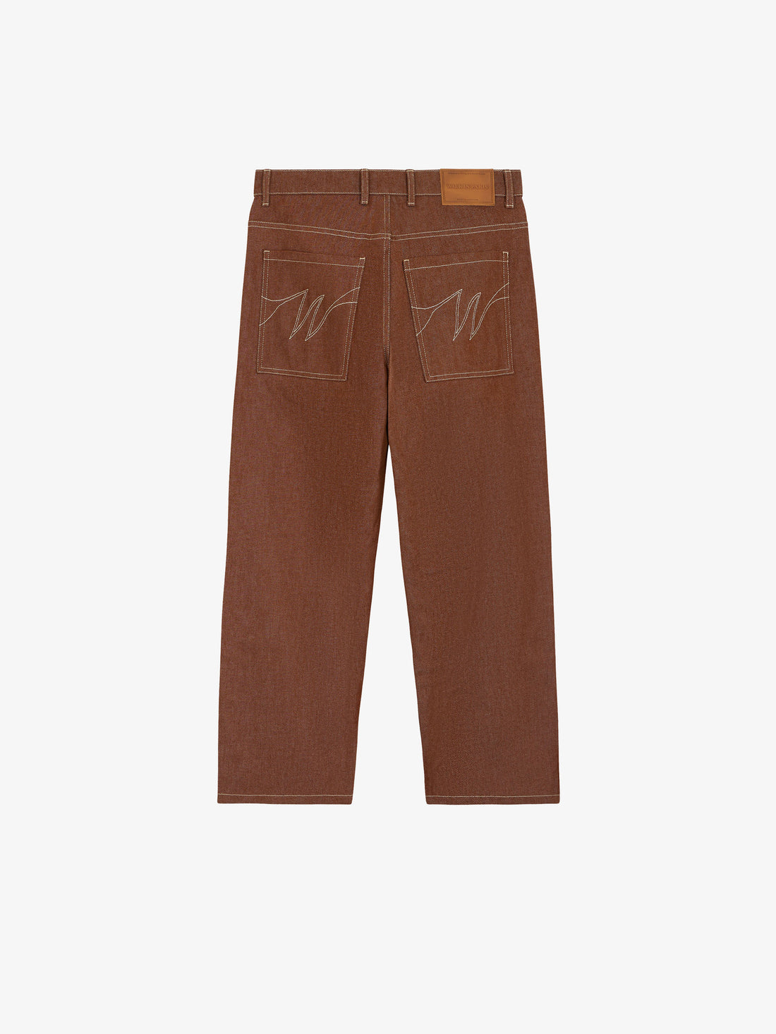 Le pantalon de menuisier en denim marron