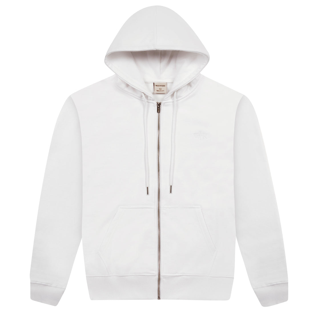 Le hoodie zippé blanc
