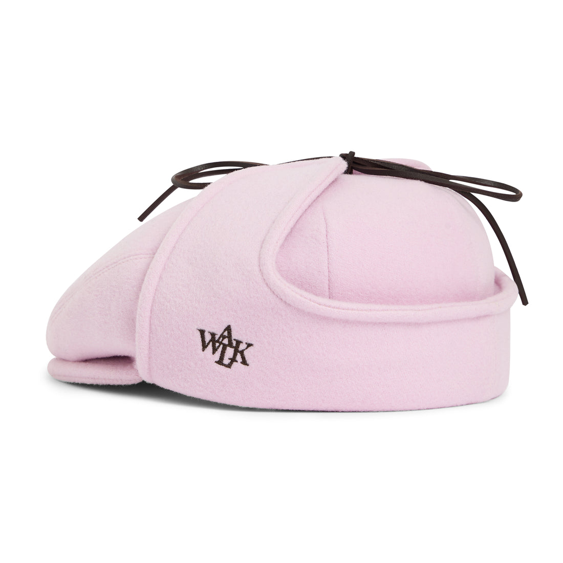 The sherlock beret in pale pink wool