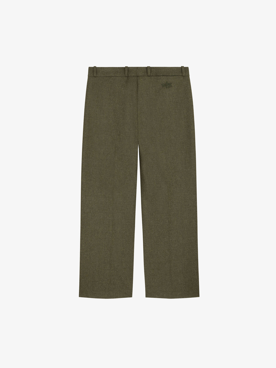 Khaki wool suit pants