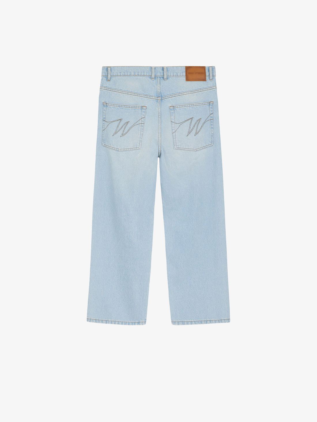 Le pantalon regular en denim clair délavé