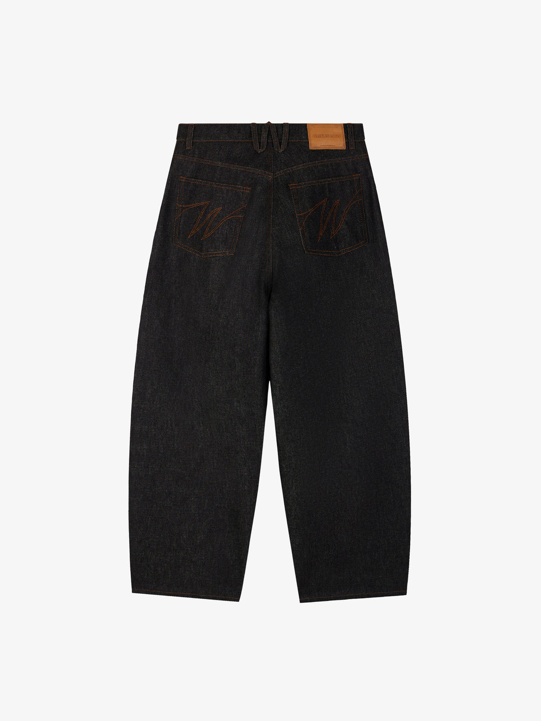 Raw denim balloon pants