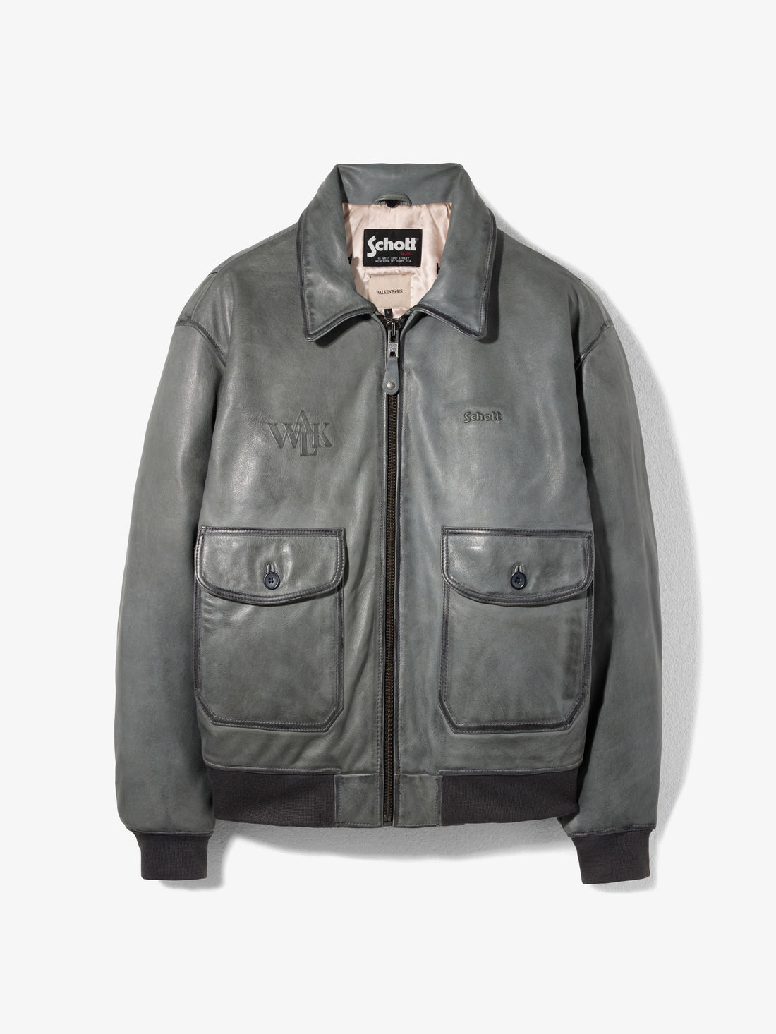 Walk in Paris X Schott NYC ® - Flight jacket grise