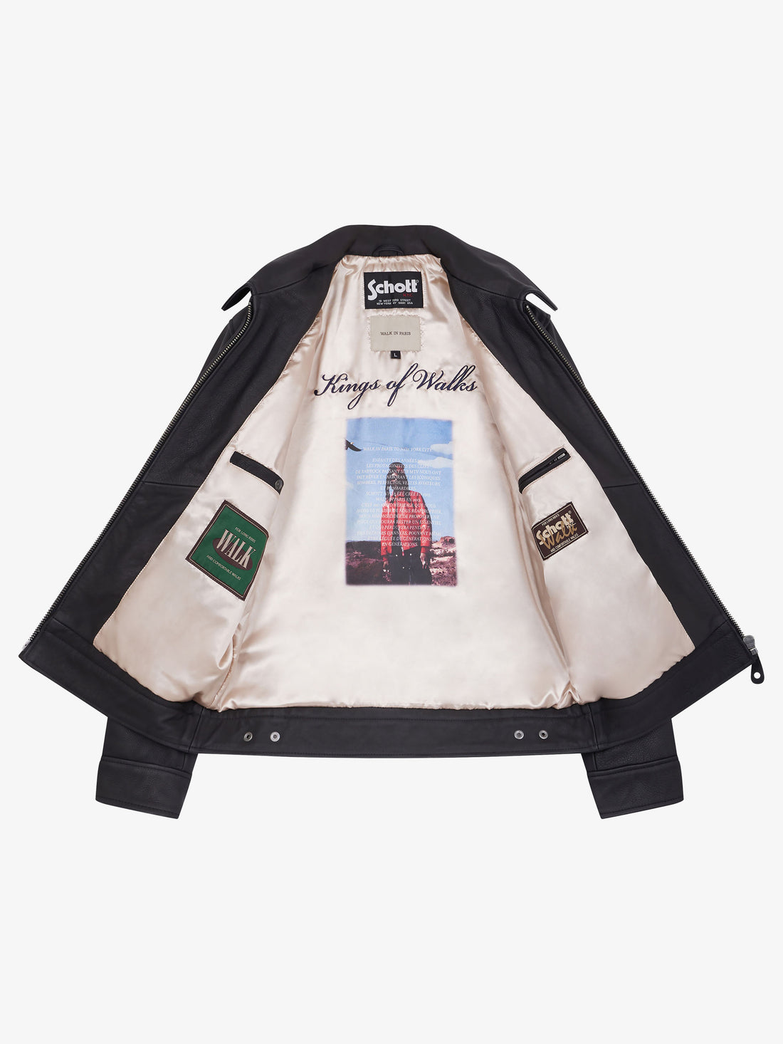 Walk in Paris X Schott NYC®️ - La veste en cuir noir