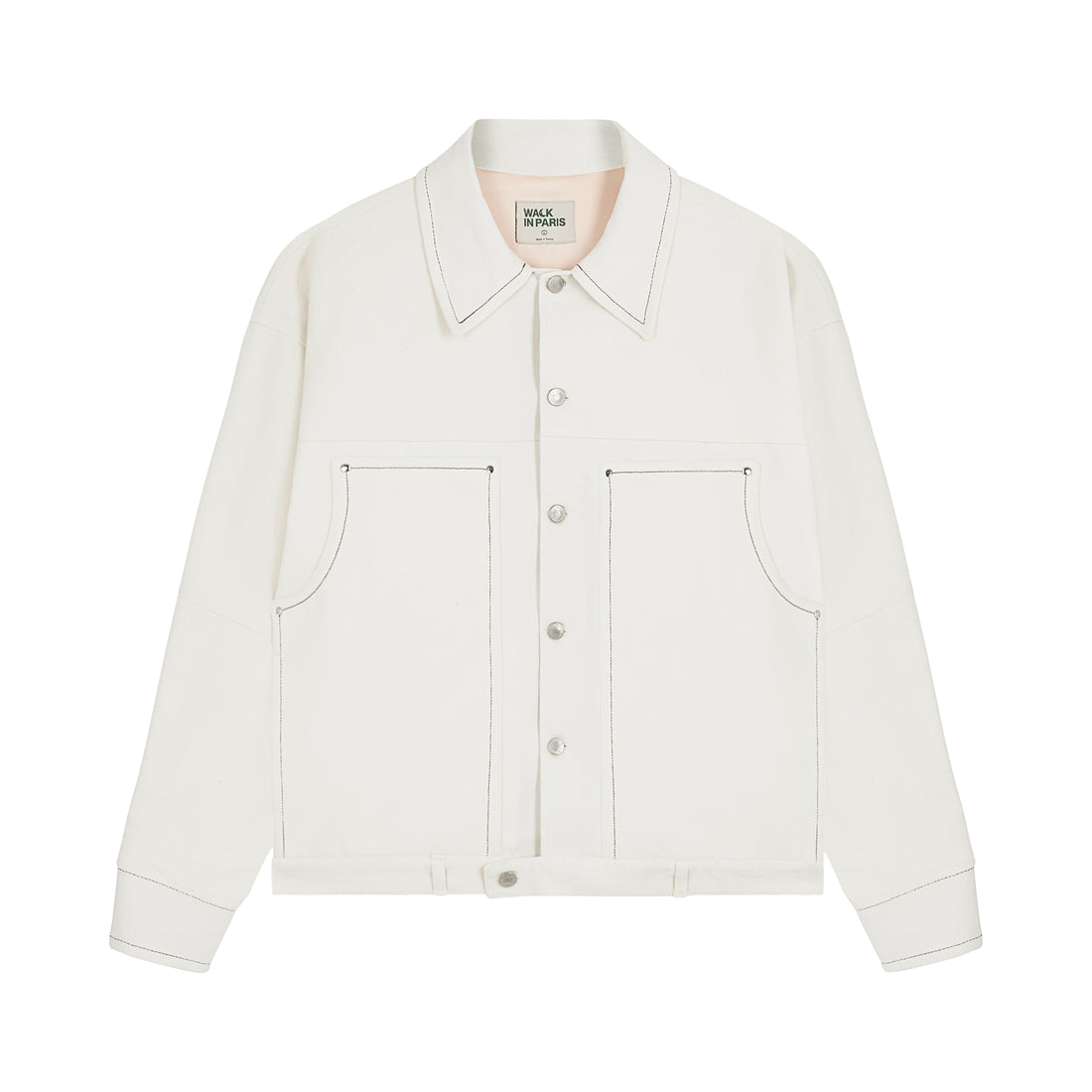 Walk in Paris & Regularkid - Veste en jean Reworked beige