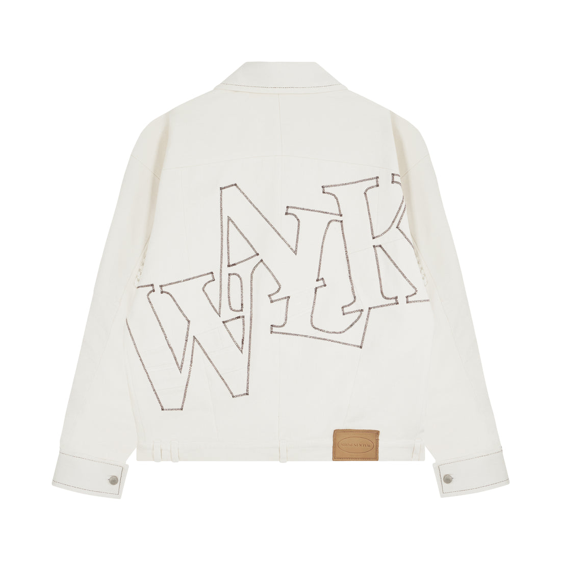 Walk in Paris & Regularkid - Veste en jean Reworked beige