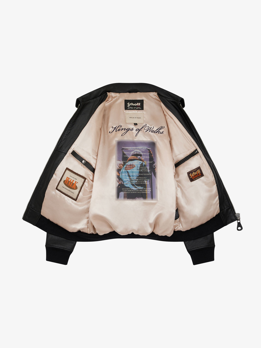 Walk in Paris X Schott NYC ® - Onyx flight jacket