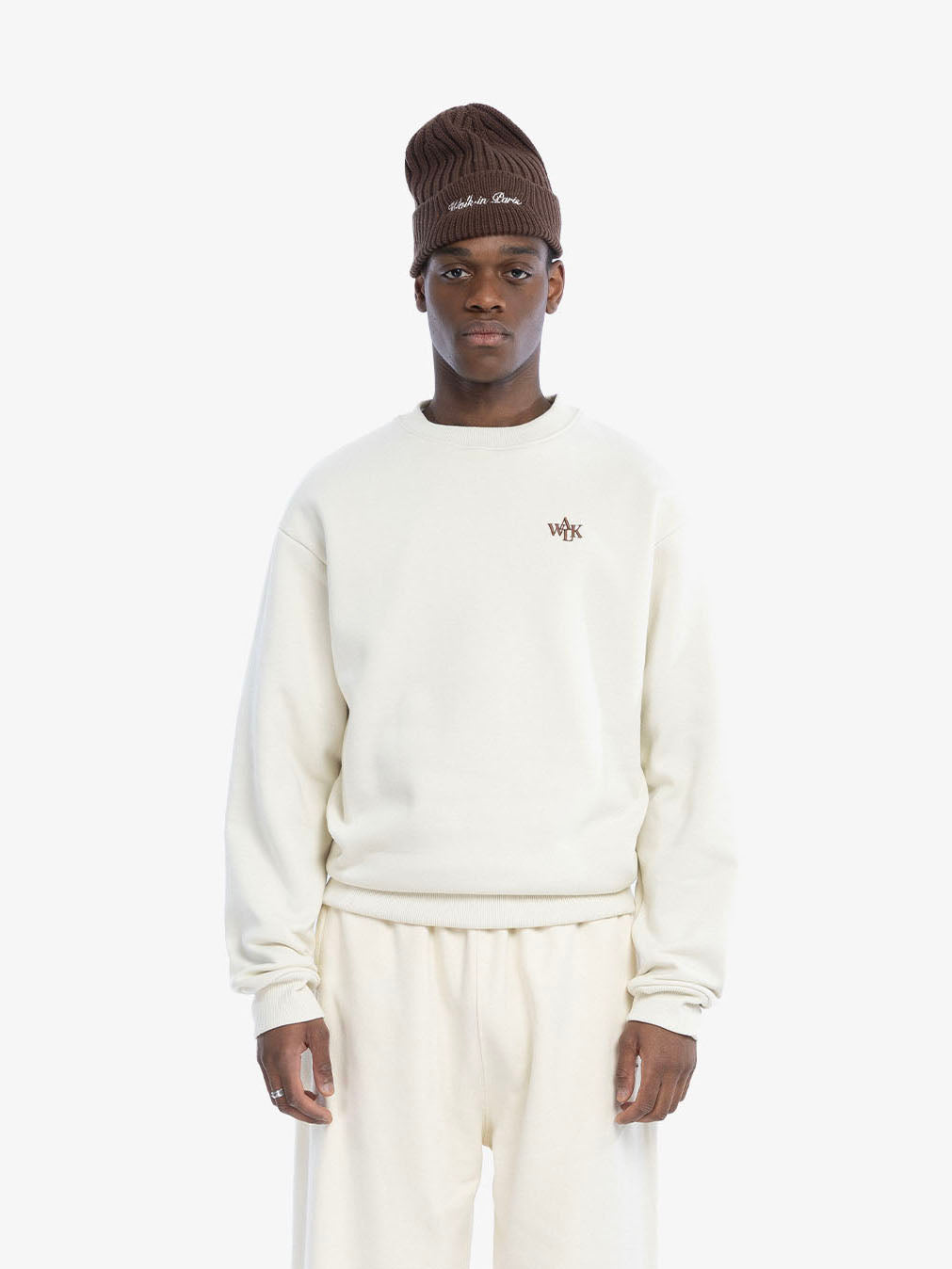 Le sweatshirt molletonné beige