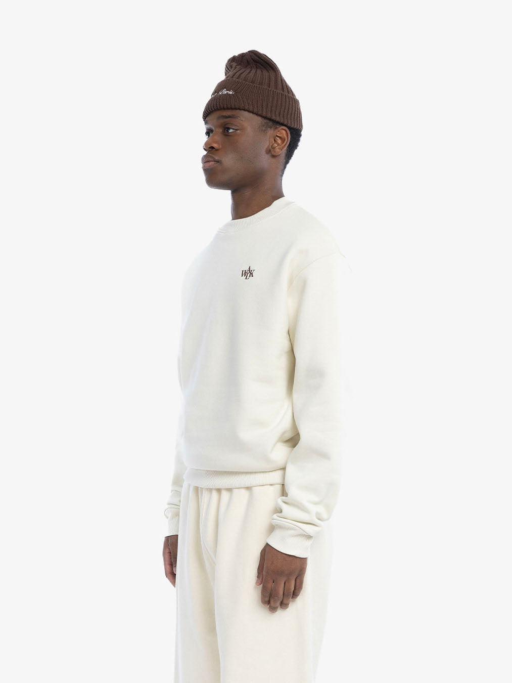 Le sweatshirt molletonné beige