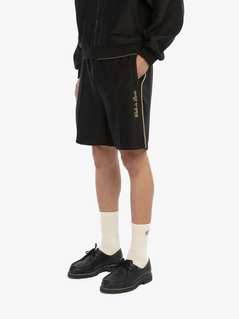 The black heritage jogging shorts