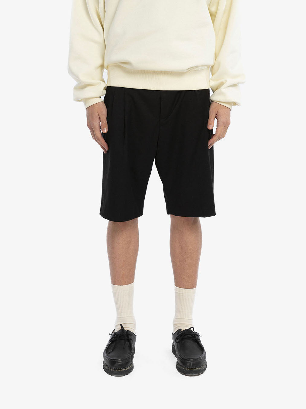 The black suit shorts