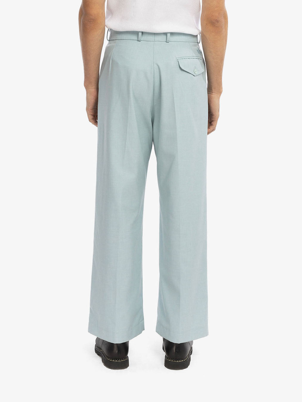 The blue suit pants