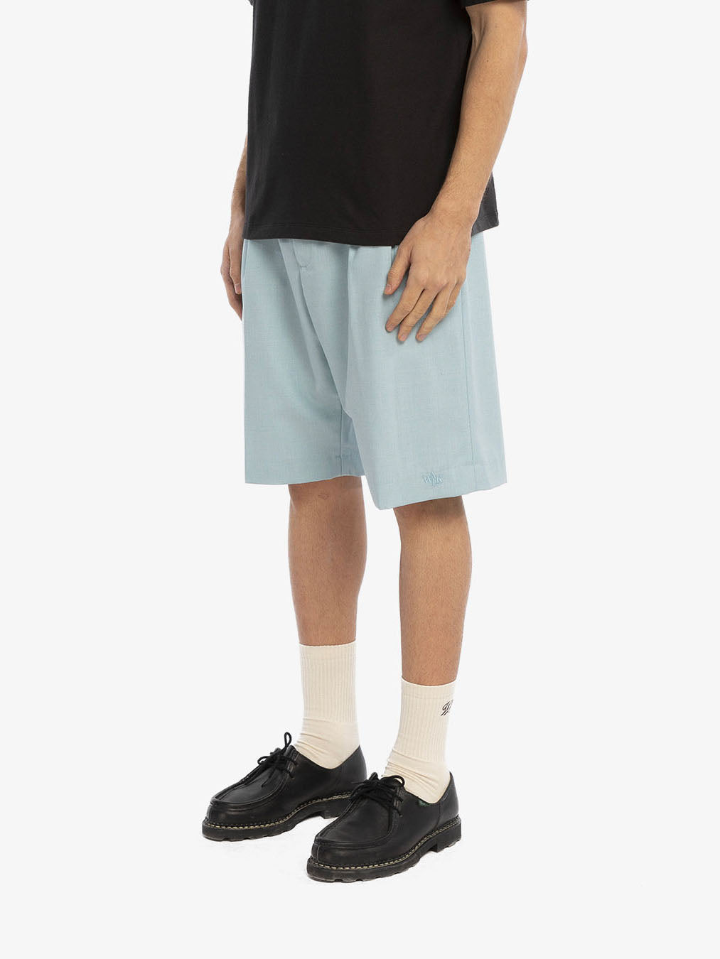 The blue suit shorts