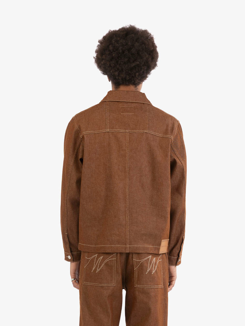 La veste de menuisier en denim marron