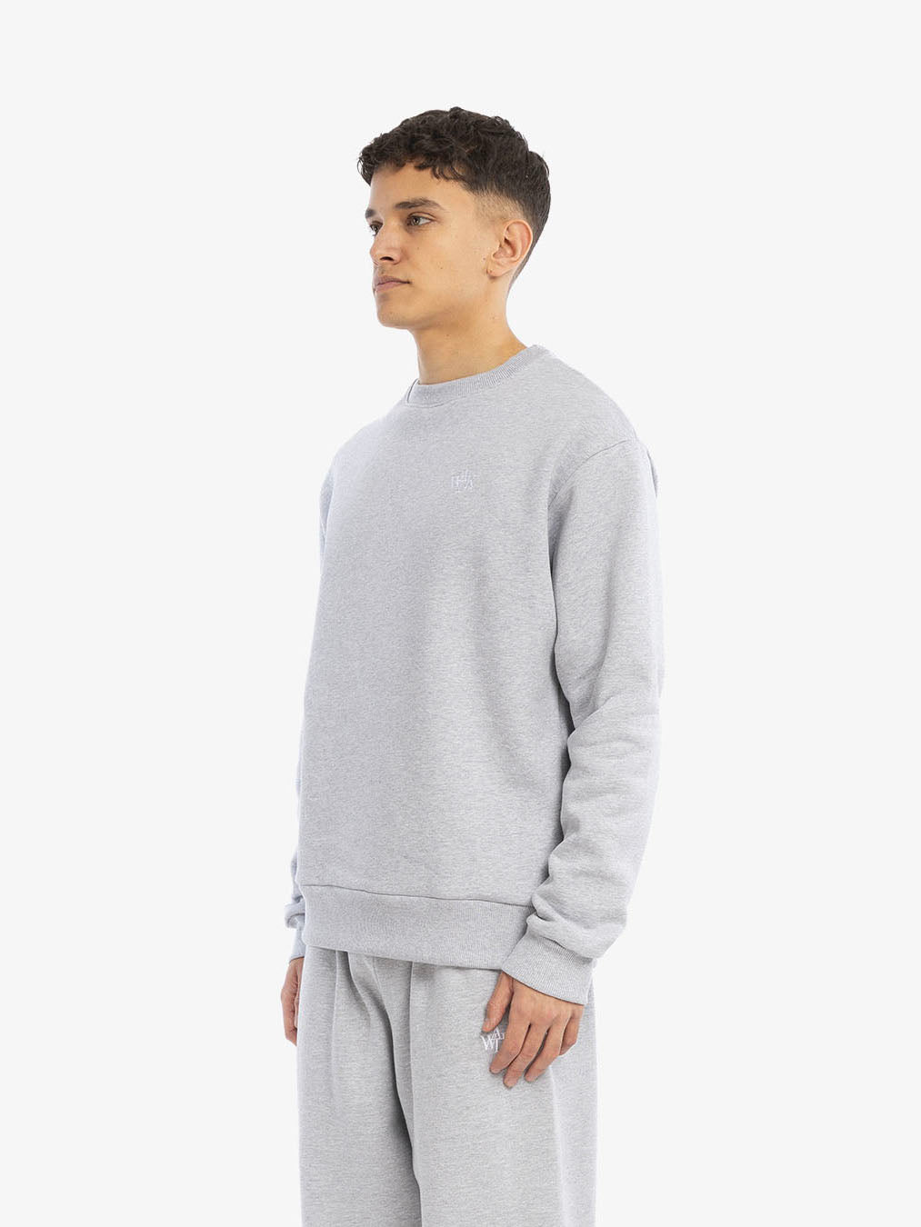 Le sweat-shirt molletonné gris