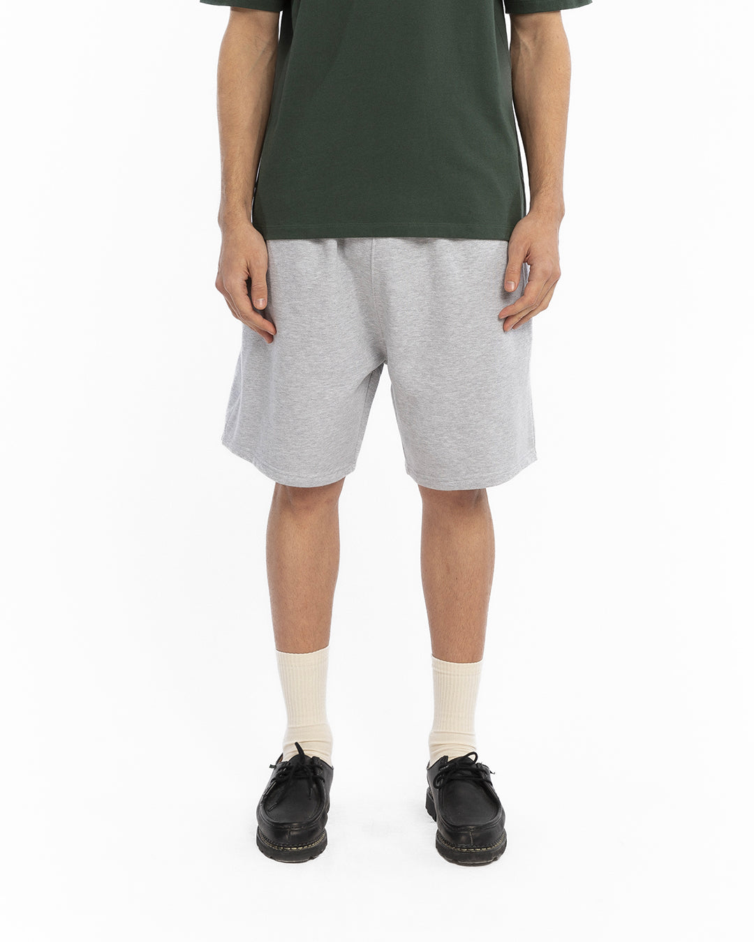 The grey fleece shorts