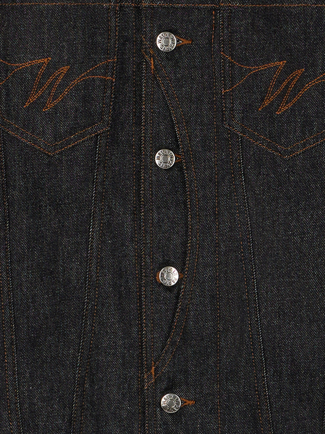 Raw denim postman jacket