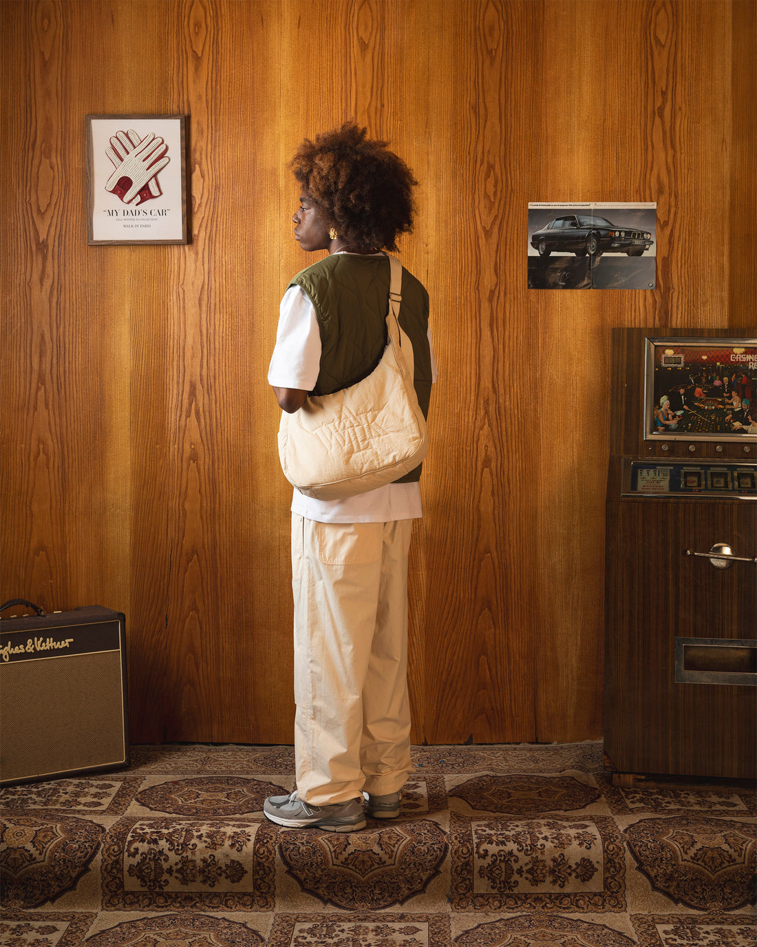 The "Hike & Bike" beige bag