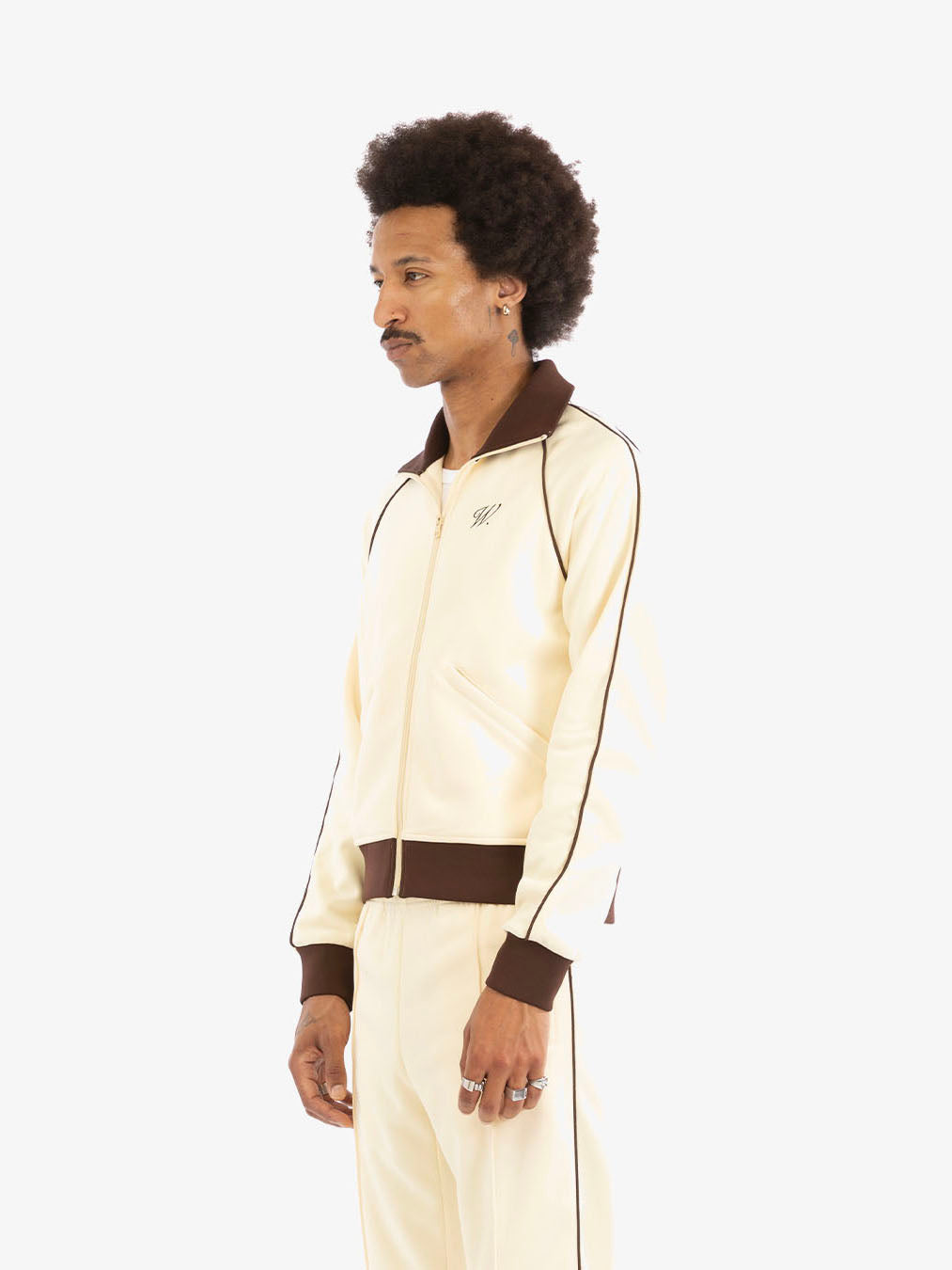 La veste de jogging Signature beige