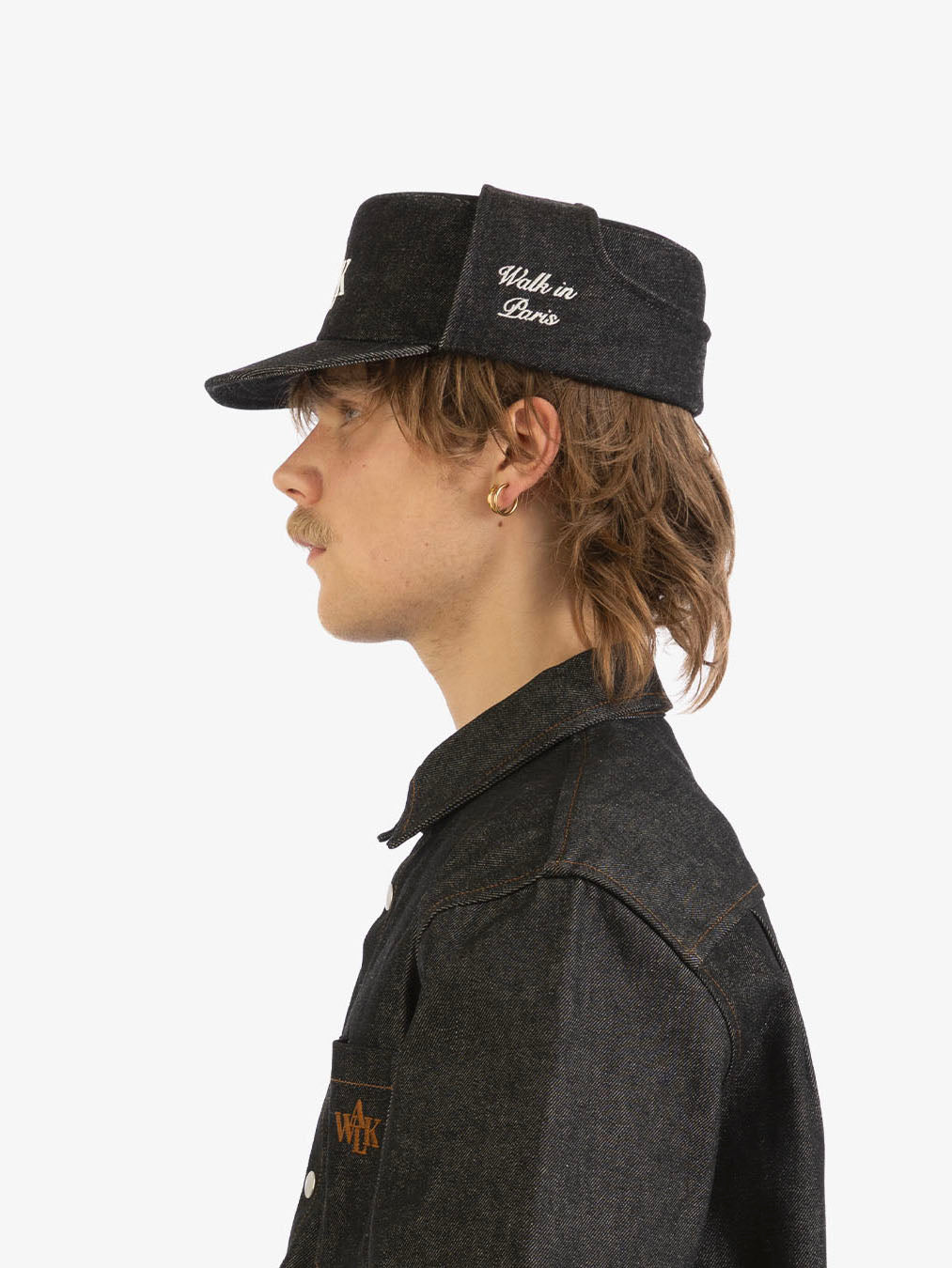 Raw Denim Postman Cap