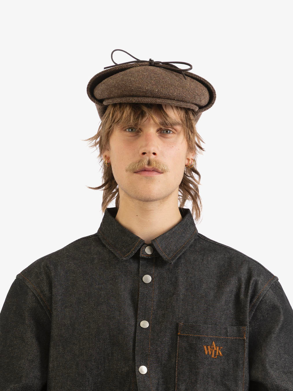 Brown wool Sherlock beret
