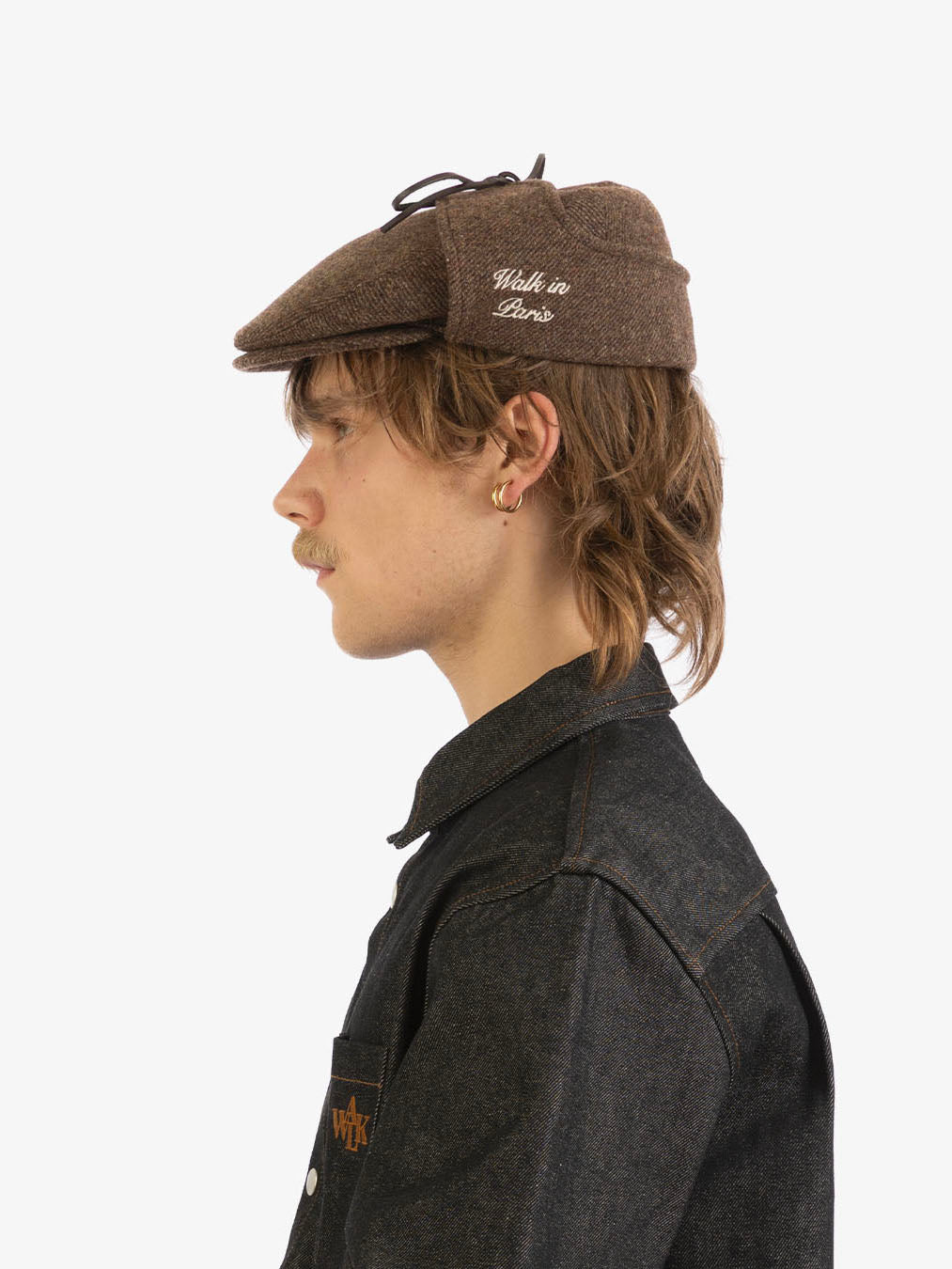Brown wool Sherlock beret