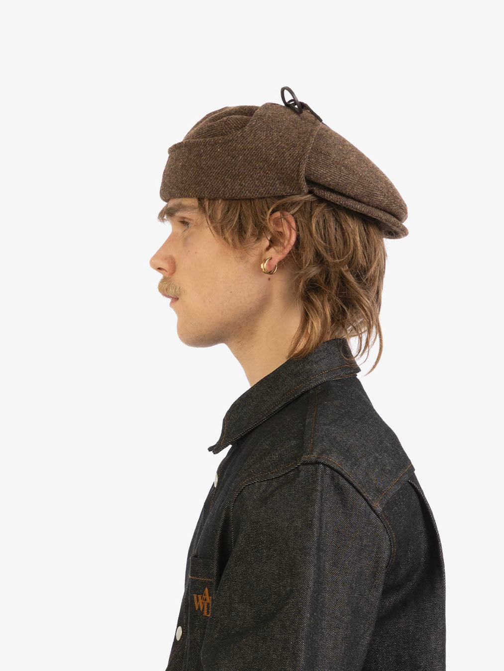 Brown wool Sherlock beret