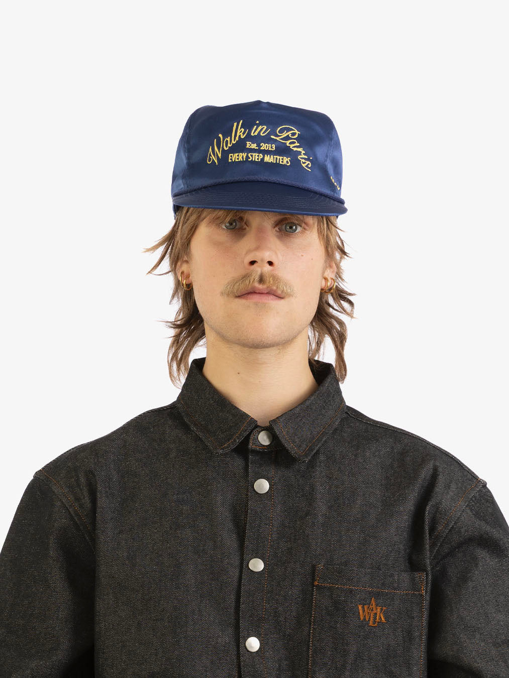 Trucker en nylon bleue
