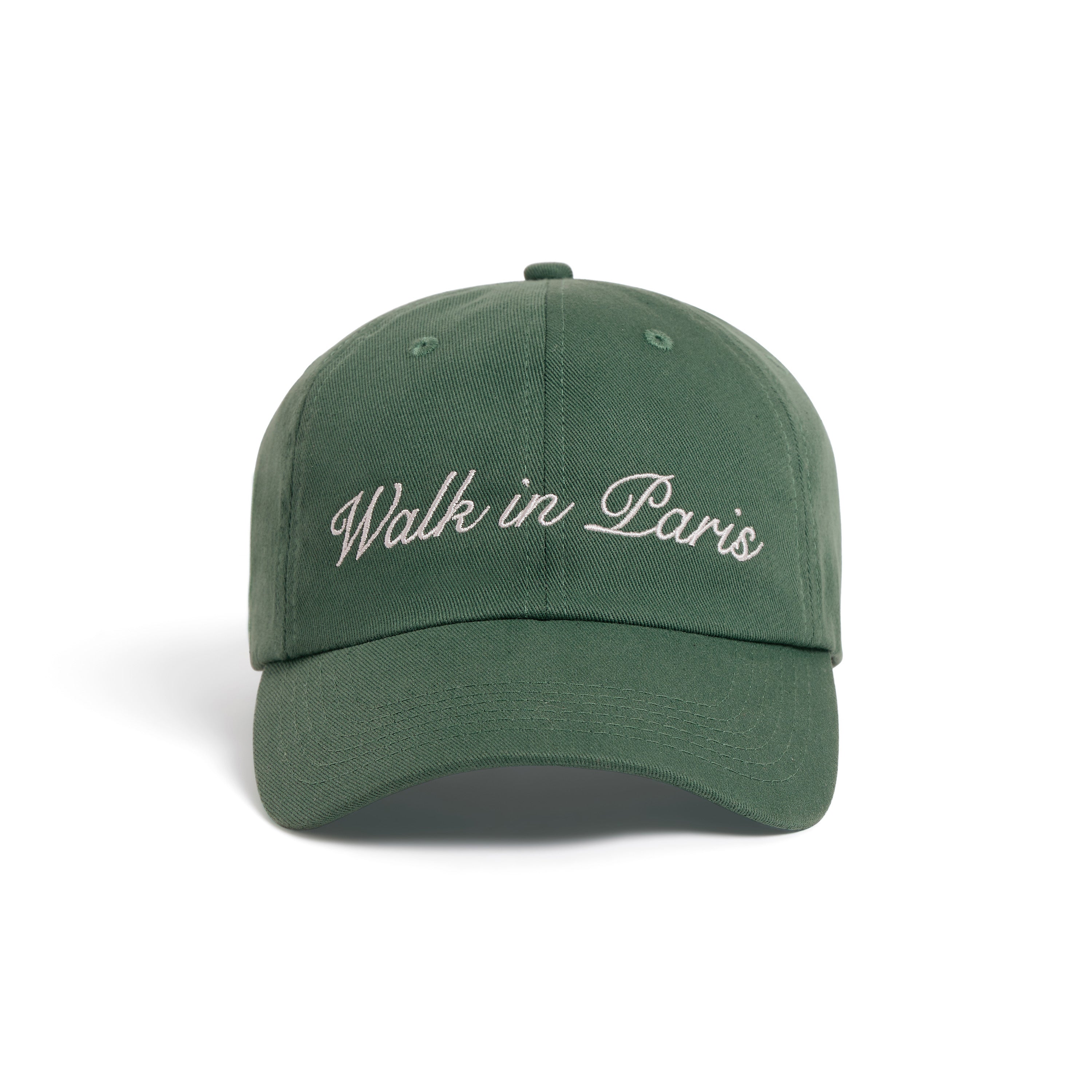 ハット Paris Big Logo Baseball Cap - Green Forest Green Varsity-Style Baseball Cap – Harmony Paris